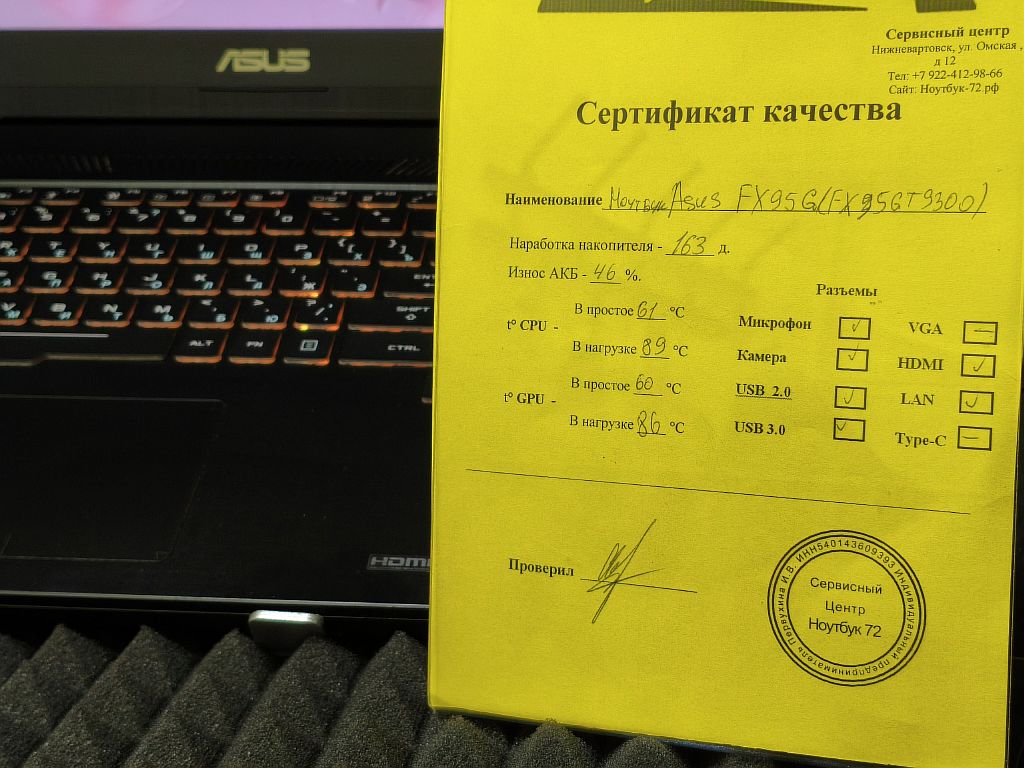 Ноутбук Asus FX95G (FX95GT9300)