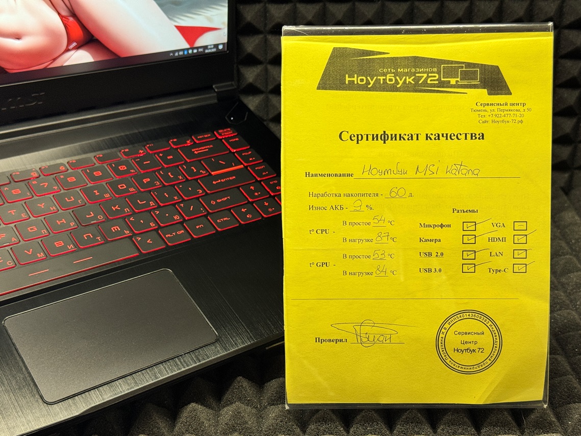 Ноутбук MSI GF65 Thin 9SEXR-441RU