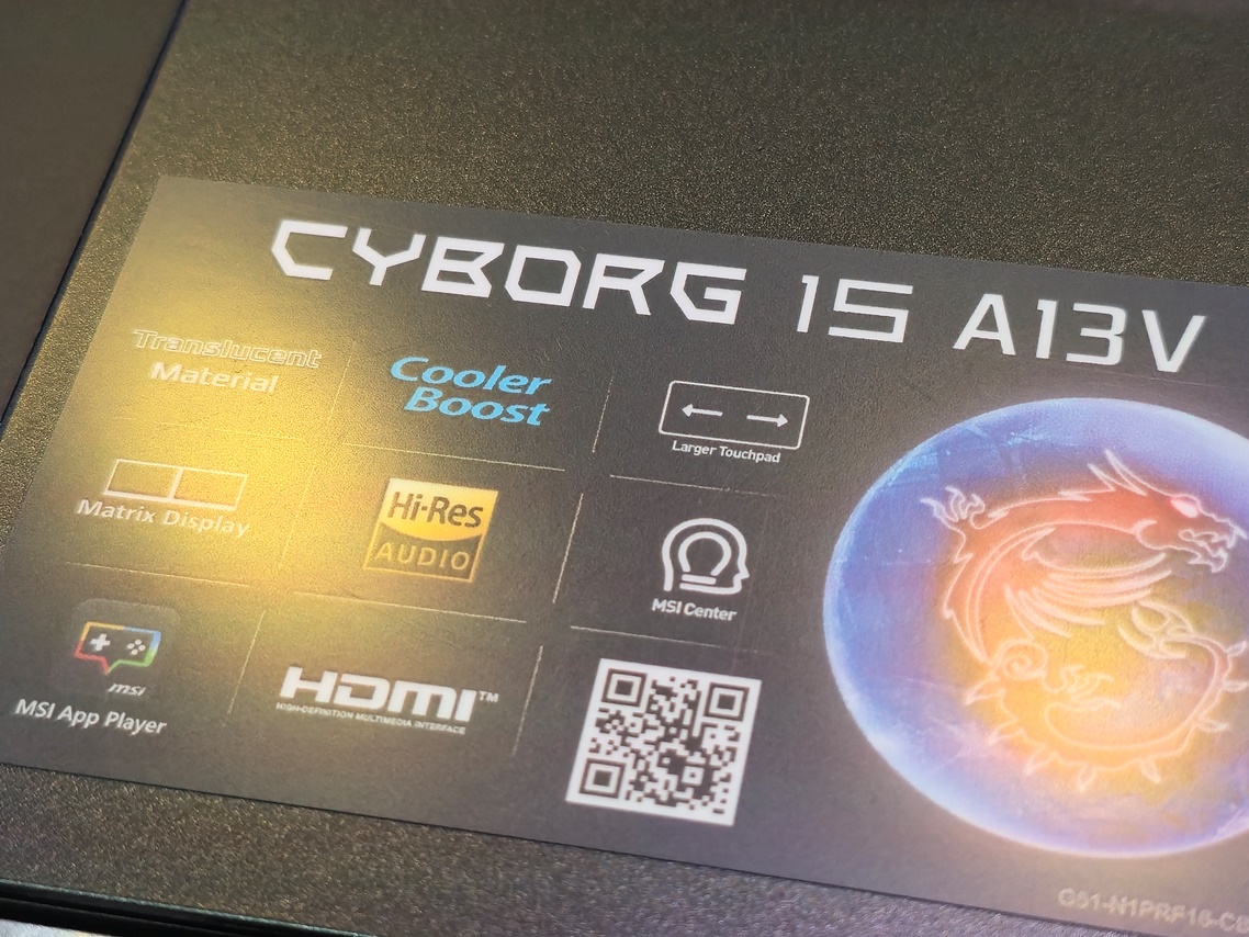 Ноутбук MSI Cyborg 15 A13VF-1223XRU