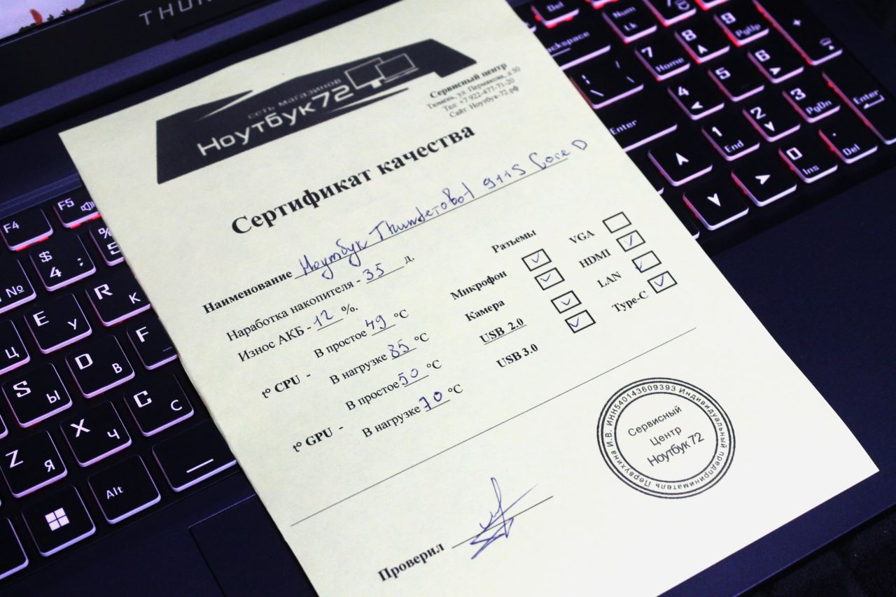 Ноутбук Thunderobot 911S Core D