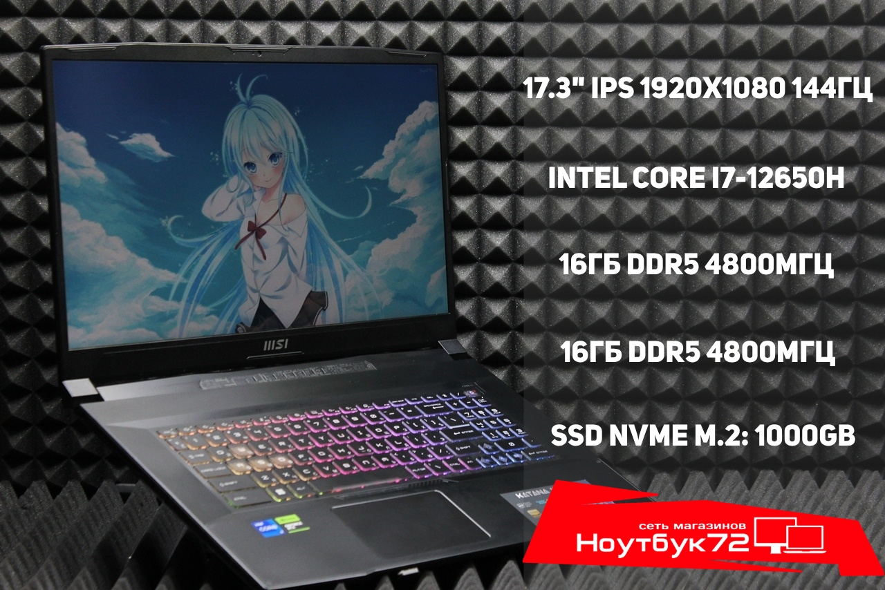 Ноутбук MSI Katana 17 B12VGK-275XRU