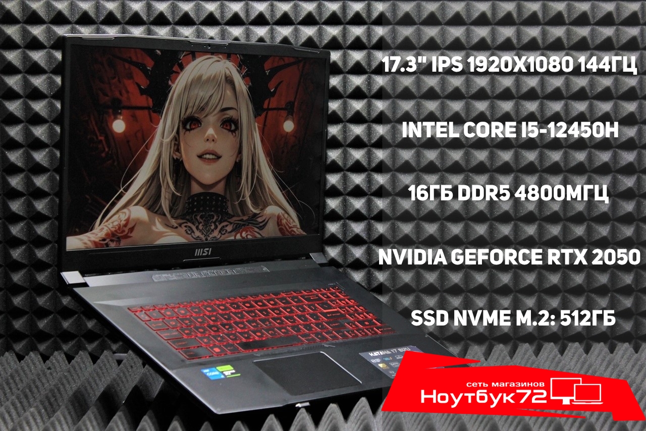 Ноутбук MSI Katana 17 B12UCX-1005X-RU