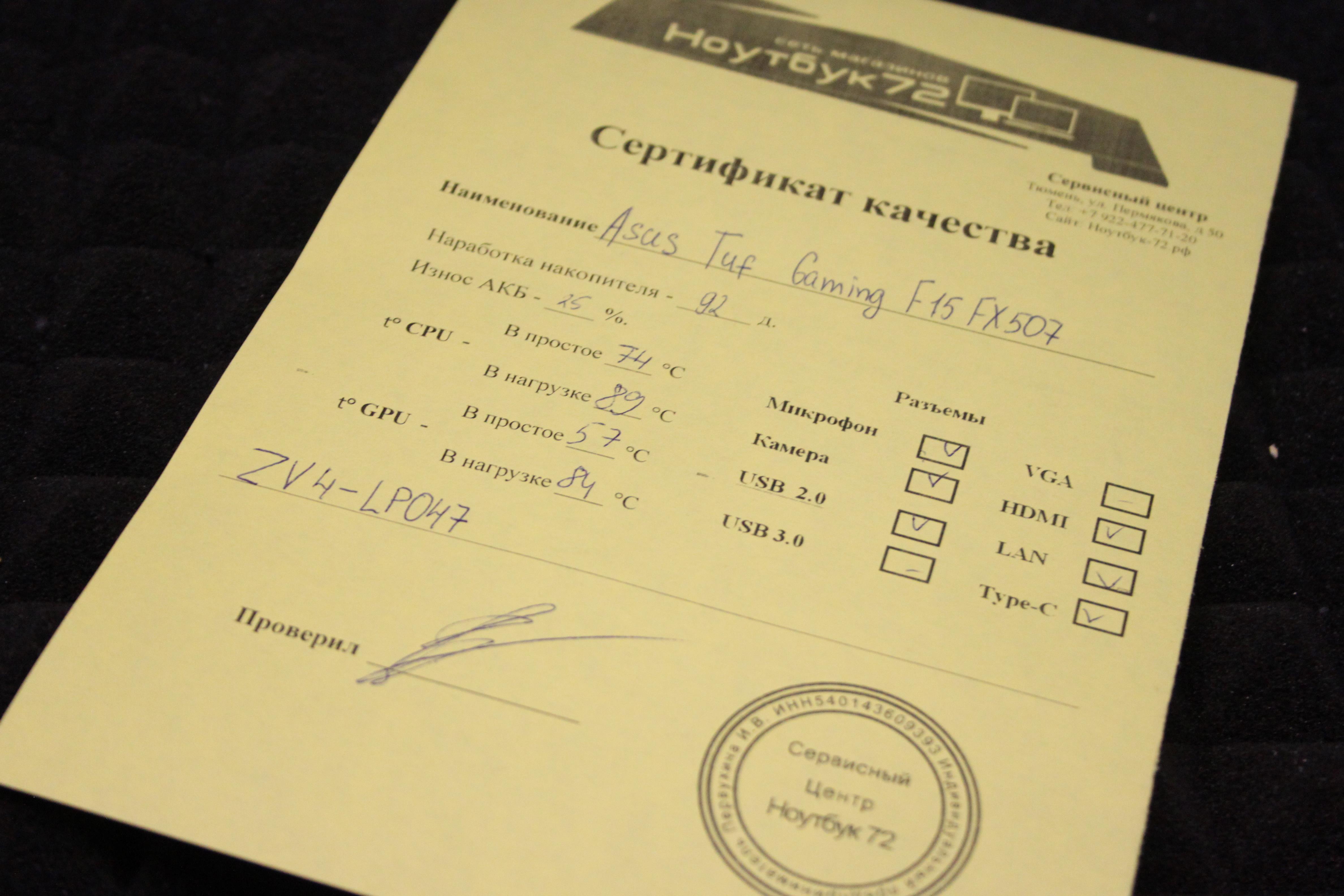 Asus Tuf Gaming F15 FX507 ZV4-LP047