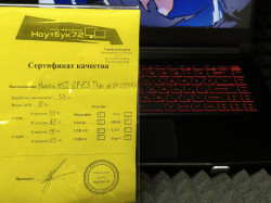 Ноутбук MSI GF63 Thin 11UD-254XRU-BB51140H8GXXDXX