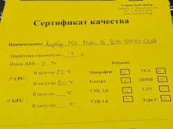 Ноутбук MSI Moder 15 B7M-244RU-CBAR530
