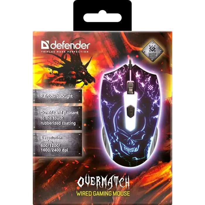Мышь Игровая проводная с подсветкой Overmatch Defender