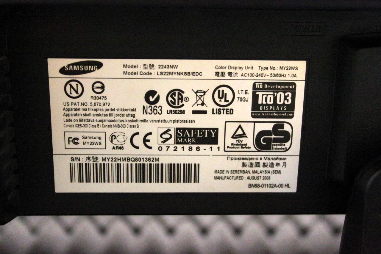 Монитор Samsung 2243NW(р)