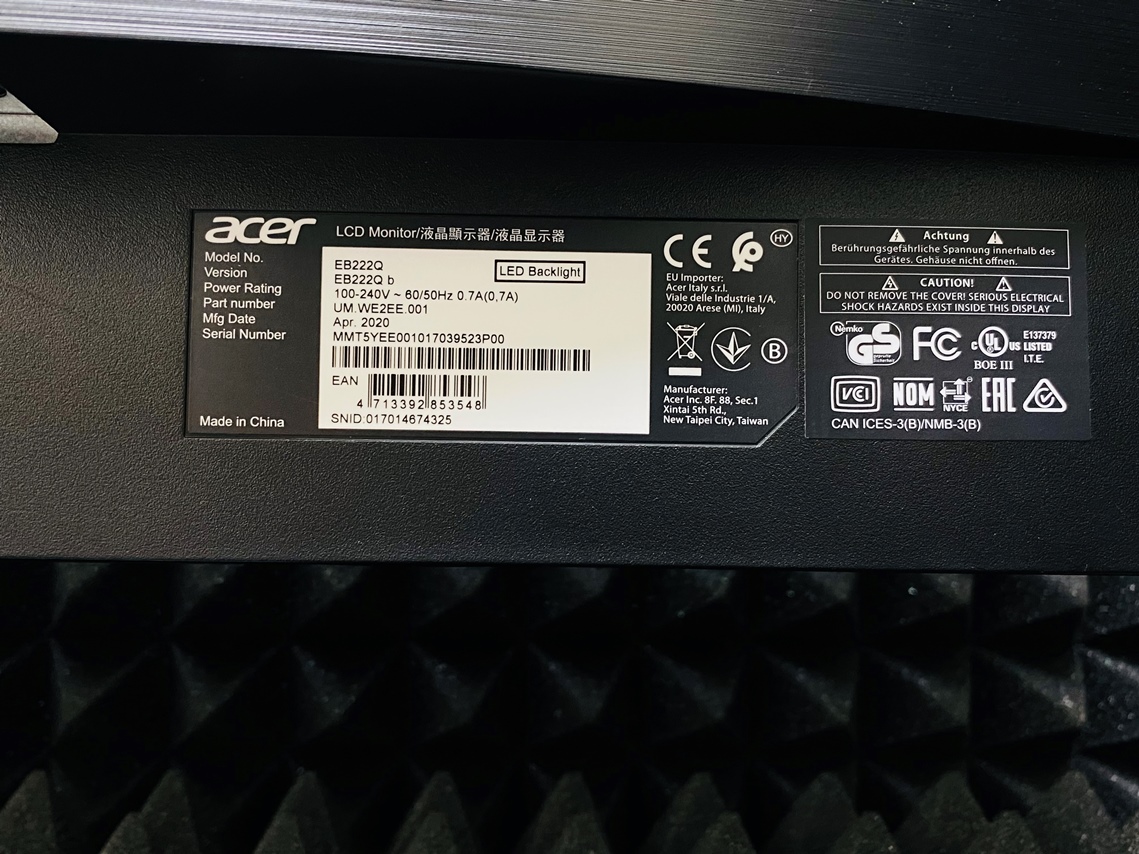 Монитор Acer EB222Q b