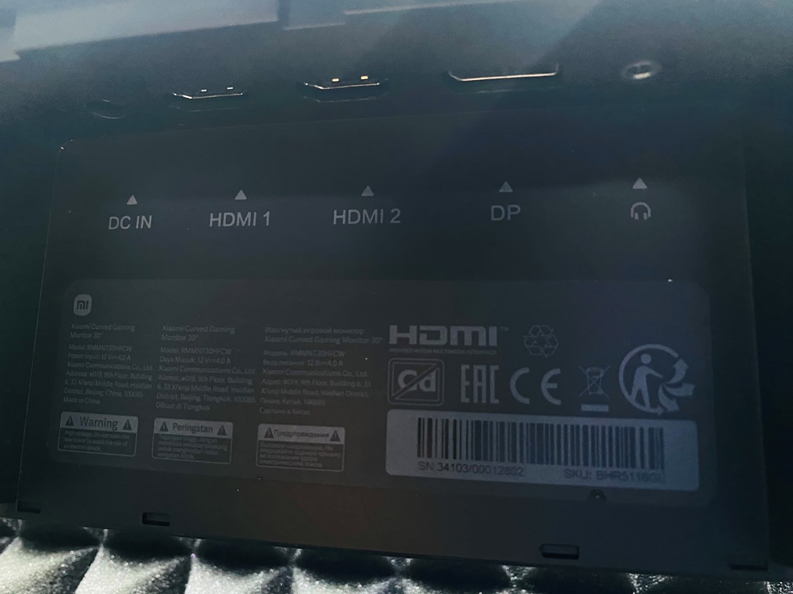 Монитор Xiaomi Redmi Curved Display 1